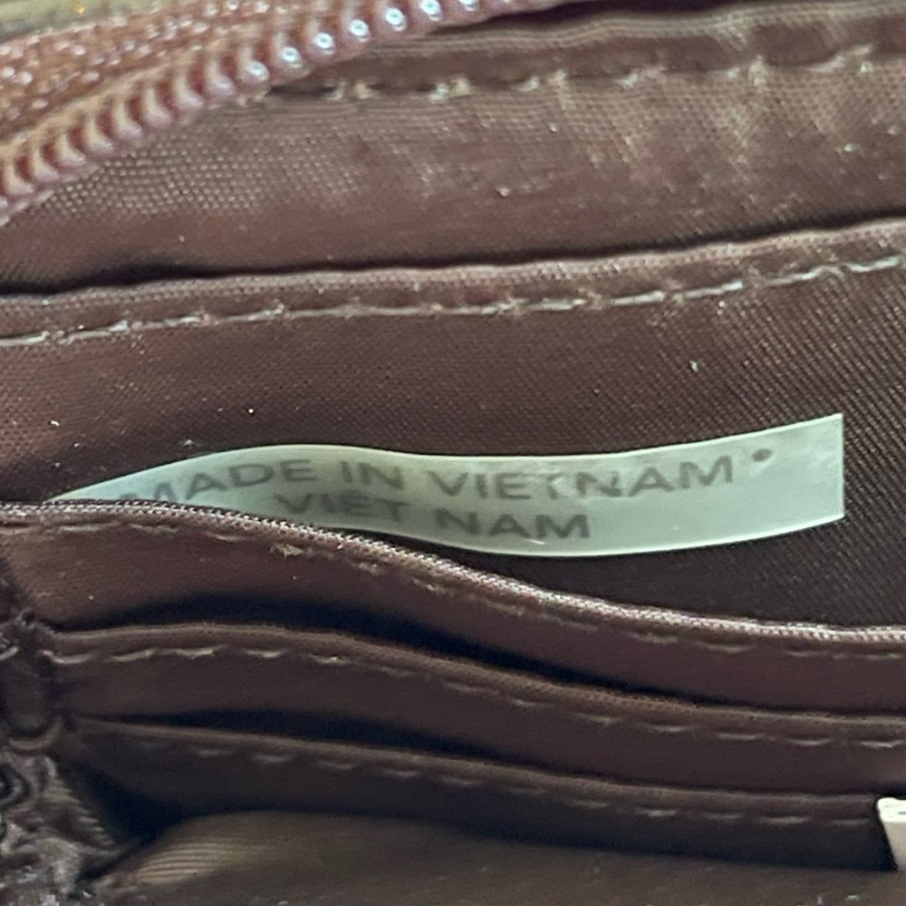 Coach Women’s Wristlet Wallet Signature Khaki Mahogany Canvas Double Zipper - Picture 10 of 10